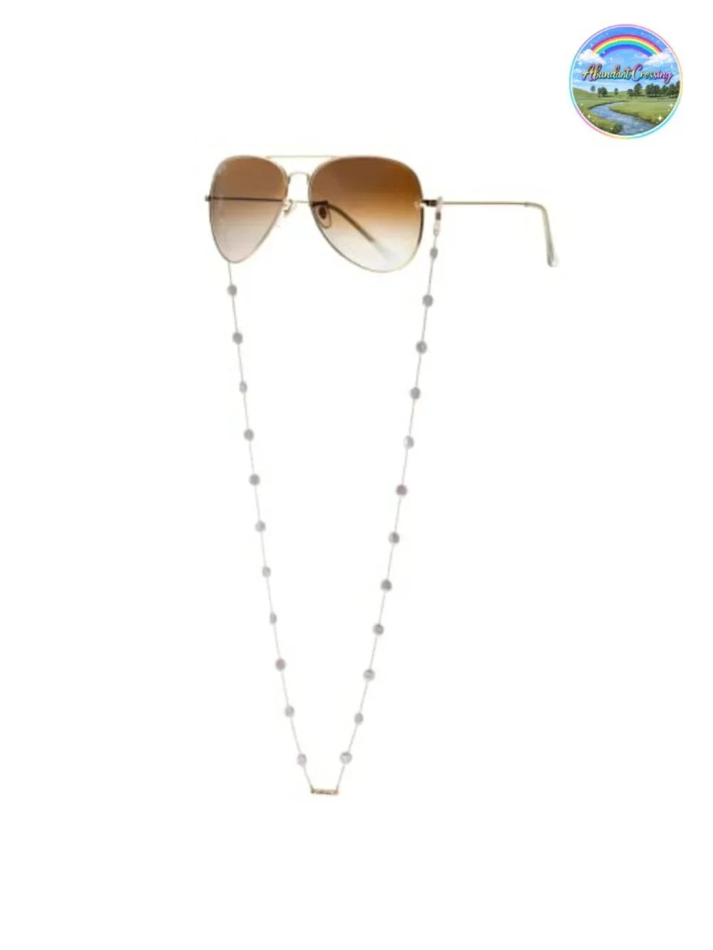 Women's Eyeglasses Chain for Reading Glasses - Gold Tone Plated Metal 30